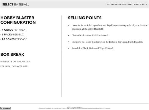 2025 Panini Select Baseball Hobby Blaster Trading Card Box (Chase Hobby Blaster Exclusive Green Flash Parallels) in Saudi Arabia