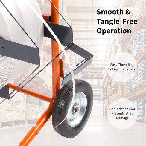 عربة الربط والموزع، عربة ربط متنقلة شديدة التحمل لـ 8 بوصات و16 بوصة من البوليستر الأساسي، أشرطة PET وPP، محطة حامل ملفات التغليف الصناعية مع صينية الأدوات والعجلات in Kuwait