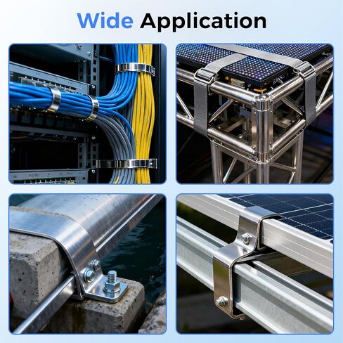 ملف شريط ربط من الفولاذ المقاوم للصدأ 304، عرض 3/4 بوصة، سمك 0.03 بوصة، لفة 100 قدم في علبة بلاستيكية زرقاء بمقبض in Kuwait