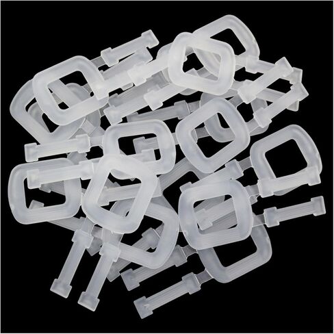 XGNG 200 قطعة من أبازيم الربط اليدوية البلاستيكية للتغليف ومشابك حزام الشد لصندوق البليت لتجميع أبازيم سحب يدوية صديقة للبيئة لنقل البضائع والإكسسوارات باللون الأبيض in Kuwait