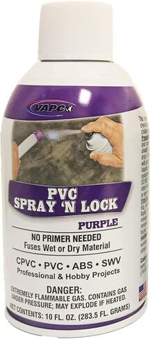 مانع تسرب Vapco PVC Spay N' Lock - يربط PVC الرطب والجاف، CPVC، ABS، SWV، رقم 1 للمقاولين (شفاف) in Kuwait