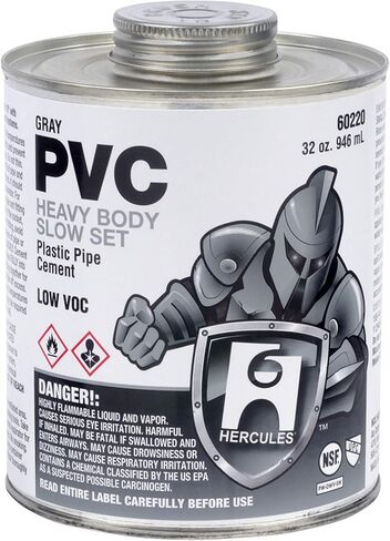Hercules 60220 PVC Heavy Body Gray Cement, 32 oz in Saudi Arabia