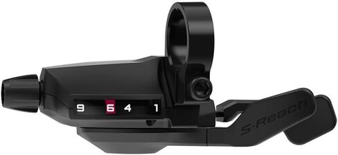 CUES SL-U4050-9R Short Reach 9-Speed Rapidfire Plus Shifter with Optical Gear Display, Ergonomic Design for Smaller Hands, Black in Saudi Arabia