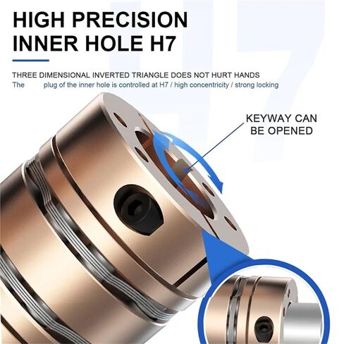 Motor Retractable Diaphragm Shaft Coupling Flexible High Rigidity Double Disc with 8 Screws 20-36mm(23X23) in Saudi Arabia