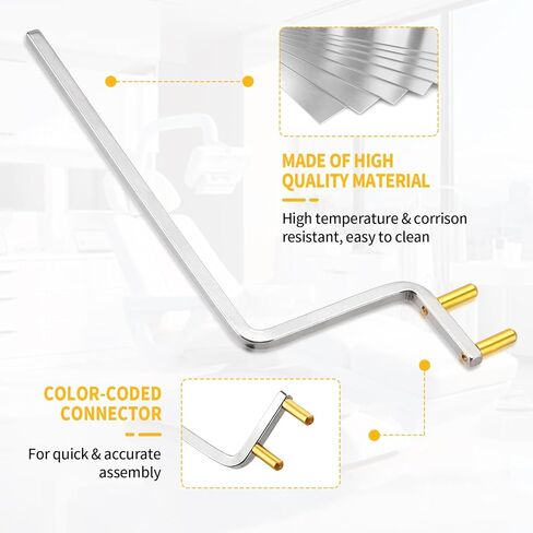 PER4MANCE Dental X-Ray Indicator Arms and Aiming Rings for Posterior Imaging, Pack of 5, Yellow, Fully Autoclavable in Kuwait