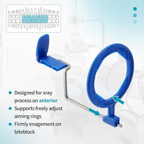 PER4MANCE Dental X-Ray Indicator Arms and Aiming Rings for Anterior Imaging, Pack of 5, Blue, Fully Autoclavable in Kuwait