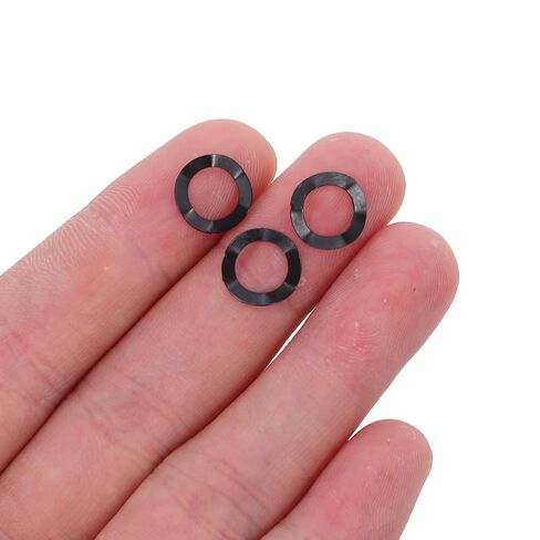 1000pcs Black Steel Wavy Spring Washers 6mm Inner Diameter 0.2mm Thickness Triple Crinkle Wave Compression Washers for Screws Motor Bearings Electrical Repairs in Kuwait