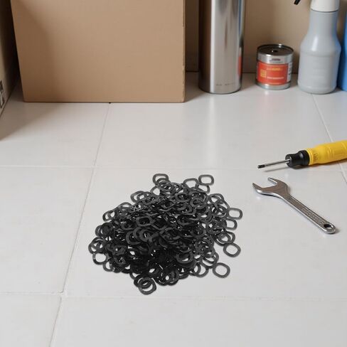 1000pcs Black Steel Wavy Spring Washers 6mm Inner Diameter 0.2mm Thickness Triple Crinkle Wave Compression Washers for Screws Motor Bearings Electrical Repairs in Kuwait