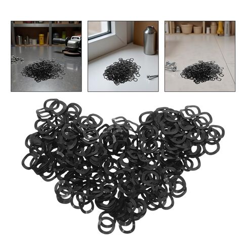 1000pcs Black Steel Wavy Spring Washers 6mm Inner Diameter 0.2mm Thickness Triple Crinkle Wave Compression Washers for Screws Motor Bearings Electrical Repairs in Kuwait