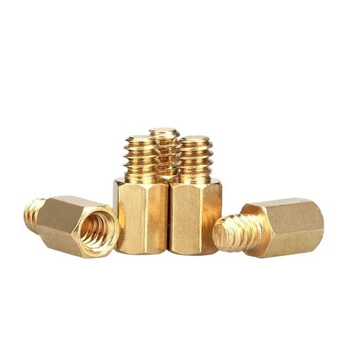 10~500pcs Male to Female Brass Spacer UNC 6#-32x6.4+4mm Hex Standoff Pillar for PC Motherboard(50Pcs) in Saudi Arabia