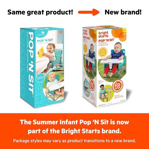 Bright Starts Disney Stitch Pop 'N Sit Portable Booster, Indoor/Outdoor Use, Floor Seat with Feeding Tray, Blue, 6 Mos - 3 Yrs in Saudi Arabia