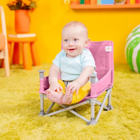 Bright Starts Disney Stitch Pop 'N Sit Portable Booster, Indoor/Outdoor Use, Floor Seat with Feeding Tray, Blue, 6 Mos - 3 Yrs in Saudi Arabia