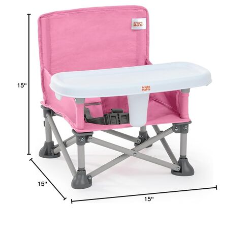 Bright Starts Disney Stitch Pop 'N Sit Portable Booster, Indoor/Outdoor Use, Floor Seat with Feeding Tray, Blue, 6 Mos - 3 Yrs in Saudi Arabia