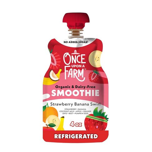 Once Upon A Farm, Organic Strawberry Banana Swirl Smoothie, 4 Ounce in Kuwait