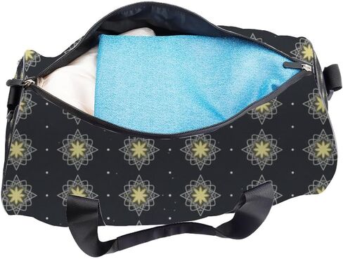 White Dot Easy Clean Gym Bag Women Oxford Tote Bags Adjustable Shoulder Strap, Convertible Carry Backpack Cute Travel Bag For Jiu Jitsu Travel Gym Accessories For Men in Kuwait