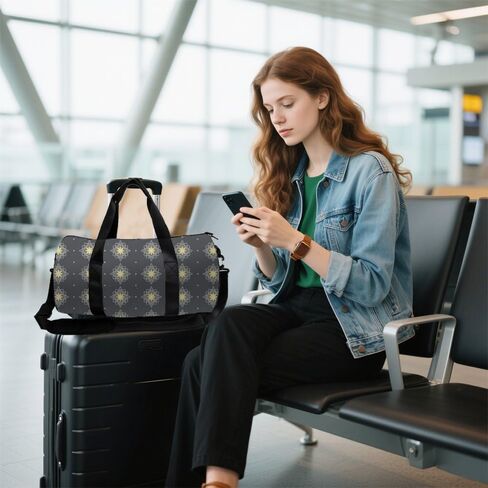 White Dot Easy Clean Gym Bag Women Oxford Tote Bags Adjustable Shoulder Strap, Convertible Carry Backpack Cute Travel Bag For Jiu Jitsu Travel Gym Accessories For Men in Kuwait