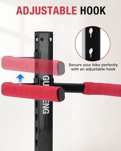 حامل دراجة مثبت على الحائط - تخزين أفقي داخلي للدراجات بأذرع مرنة - يحمل دراجة واحدة - شماعة آمنة ومأمونة للطرق والجبال والحصى والهجين - للمرآب والشقق والسقيفة in Kuwait
