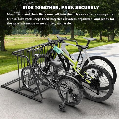 10 رف الدراجة 61 بوصة الثقيلة مزدوجة الجانب شبكة الدراجة حامل مسحوق المغلفة الصلب دراجة موقف للسيارات المرآب المدرسة ساحة الشارع الاستخدام التجاري في الهواء الطلق in Kuwait