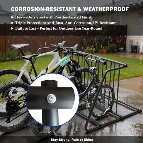 10 رف الدراجة 61 بوصة الثقيلة مزدوجة الجانب شبكة الدراجة حامل مسحوق المغلفة الصلب دراجة موقف للسيارات المرآب المدرسة ساحة الشارع الاستخدام التجاري في الهواء الطلق in Kuwait