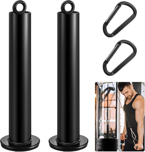 Lasnten 2 Set Weight Loading Pin with Clip Heavy Duty Attachment Fit 2 Inch Weight Plate for LAT Cable Pulley System Gym(Classical,1.9'' D X 12.6'' H) in Kuwait