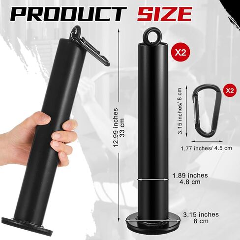 Lasnten 2 Set Weight Loading Pin with Clip Heavy Duty Attachment Fit 2 Inch Weight Plate for LAT Cable Pulley System Gym(Classical,1.9'' D X 12.6'' H) in Kuwait