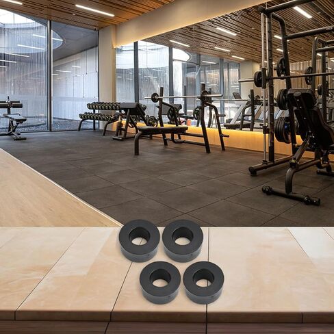 فواصل قضيب دليل المطاط، فواصل مكدسة الوزن، وسائد قضيب دليل قطرها 26 مم، فواصل لوحة الحديد المضادة للتصادمات لمعدات تدريب آلة الوزن، أسود، 4 عبوات in Saudi Arabia