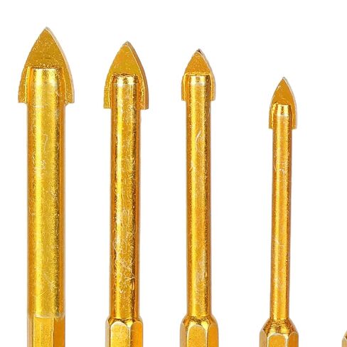 مجموعة لقم الثقب الماسوني من الفولاذ الكربوني الذهبي YG6 من سبيكة الزجاج لقمة سداسية للبلاط والخشب in Saudi Arabia