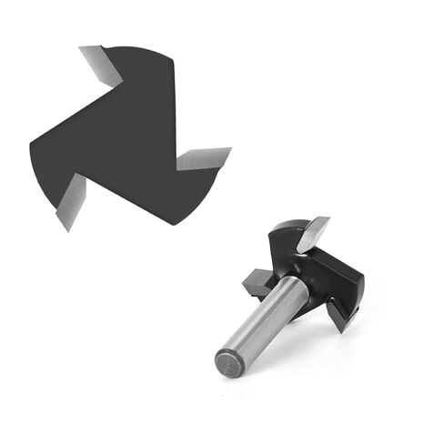 Shaped Three-Blade Woodworking Milling Tool Tenon Cutter for Precise Grooving and Trimming for Hardness Materials Black Finish in Saudi Arabia