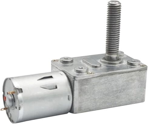 12V high Torque Low Speed DC Worm Gear Motor 8mm*33mm Output Screw Shaft with Screw Flange(40 RPM) in Kuwait