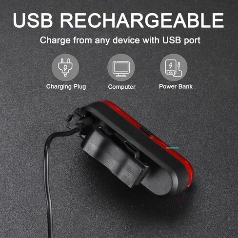USB-C Rechargeable Bike Tail Light for Night Riding 2 Pack Bicycle Rear Lights Front and Back Cycling Bright Safety Flashlight Accessories 4 Modes for Adults Kids Men Women Road Mountain in Saudi Arabia