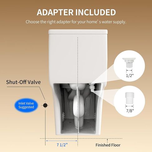 DeerValley One Piece Toilet Elongated Toilet with Soft-Close Seat Powerful 1.1/1.6 GPF Dual Flush Standard Height Toilets Skirted Design 12" Rough-In DV-1F026 in Kuwait