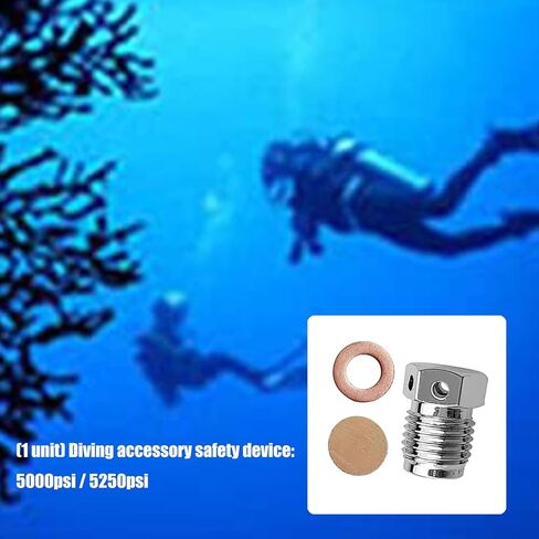 Scubas Tanks Valves Burst Disc Assembly Universals Diving Equipment Device for High Pressure Environment Enduring Stainless Steel Diving Accessory in Saudi Arabia