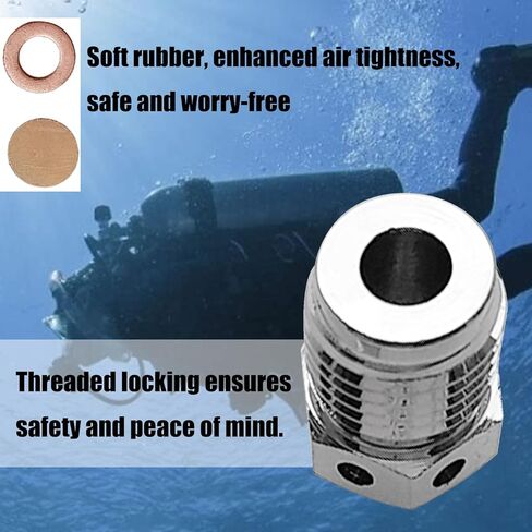 Scubas Tanks Valves Burst Disc Assembly Universals Diving Equipment Device for High Pressure Environment Enduring Stainless Steel Diving Accessory in Saudi Arabia