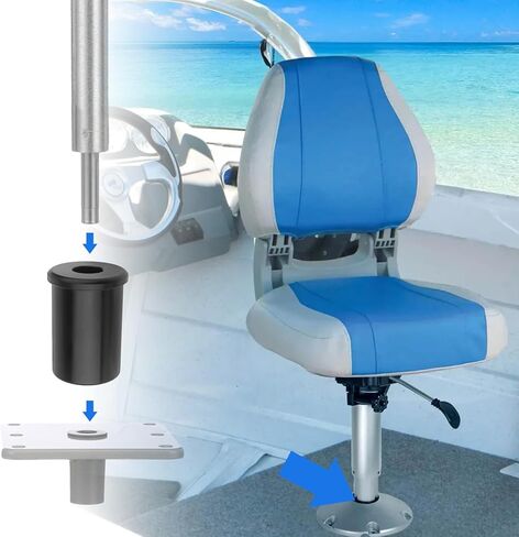 جلبة محول قاعدة SP-14000 تناسب قاعدة Attwood Swivl-Eze 3/4 بوصة، وتحول حشوات القاعدة 1.77 بوصة إلى عمود دبوس مقعد القارب 3/4 بوصة in Kuwait