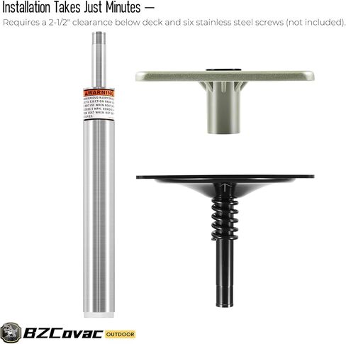 Boat Seat Pedestal Base Mount Kit for Fishing Boats - Includes 11" Boat Seat Pin Post, 7" x 7" Base Pedestal Plate & Mount in Saudi Arabia