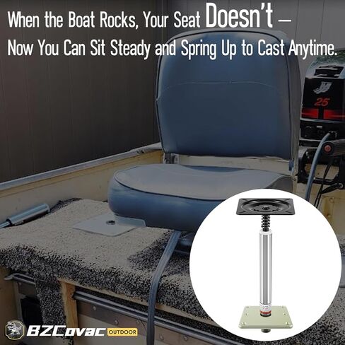 Boat Seat Pedestal Base Mount Kit for Fishing Boats - Includes 11" Boat Seat Pin Post, 7" x 7" Base Pedestal Plate & Mount in Saudi Arabia