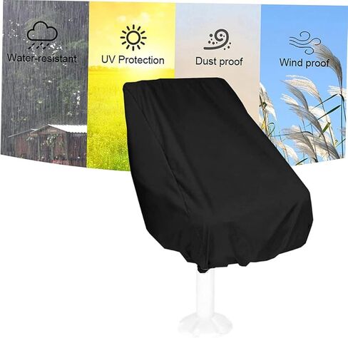HANABASS Boat Seat Cover Wear-Resistant Outdoor Yacht Chair Protector Captain Seat Cover for Boats in Saudi Arabia