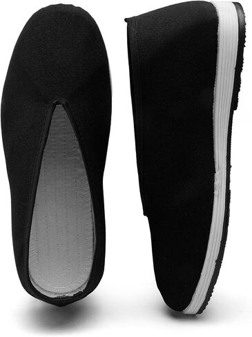 Kung Fu Shoes for Men Women Non Slip Martial Arts Training Shoes Lightweight Canvas Tai Chi Karate Footwear with Flexible Rubber Sole in Saudi Arabia