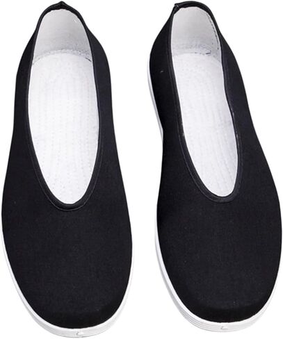 Kung Fu Shoes for Men Women Non Slip Martial Arts Training Shoes Lightweight Canvas Tai Chi Karate Footwear with Flexible Rubber Sole in Saudi Arabia