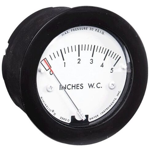 مقياس الضغط التفاضلي Dwyer® Minihelic® II، 2-5002-NPT، دقة عالية، مدمج، مرحاض 0-2 بوصة & NPT in Saudi Arabia