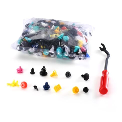 500 قطعة جسم السيارة العالمي البلاستيك دفع دبوس برشام لوحة الكسوة السحابة كليب القالب in Kuwait