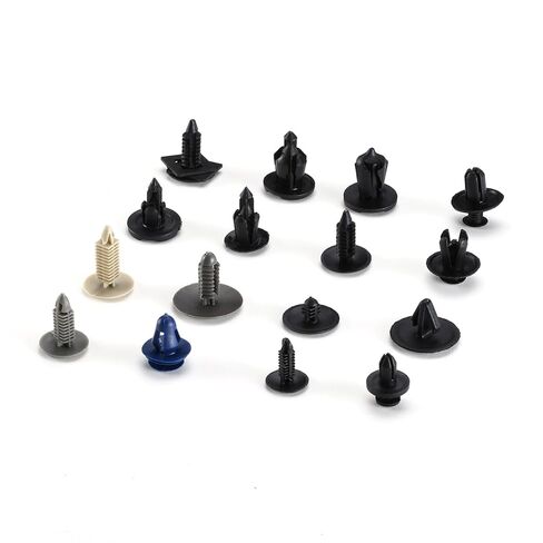 500 قطعة جسم السيارة العالمي البلاستيك دفع دبوس برشام لوحة الكسوة السحابة كليب القالب in Kuwait