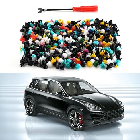 500 قطعة جسم السيارة العالمي البلاستيك دفع دبوس برشام لوحة الكسوة السحابة كليب القالب in Kuwait