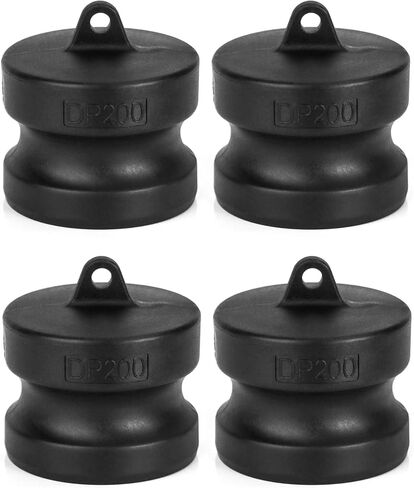 QWORK Polypropylene Type DP Cam& Groove Fitting - 2" Male Camlock Dust Plug, 4 Pack in Saudi Arabia