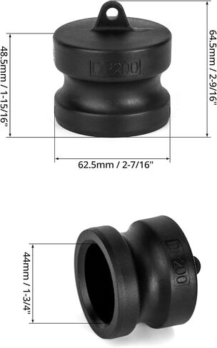 QWORK Polypropylene Type DP Cam& Groove Fitting - 2" Male Camlock Dust Plug, 4 Pack in Saudi Arabia