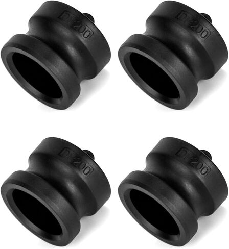 QWORK Polypropylene Type DP Cam& Groove Fitting - 2" Male Camlock Dust Plug, 4 Pack in Saudi Arabia