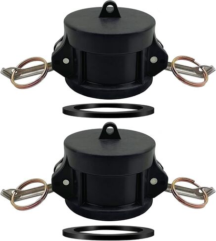 2PCS Camlock Fitting Type DC 2 inch with Gasket Seal, Dust Cap in Aluminum Antirust, Cam & Groove Hose Coupling for Water/Oil Flow Systems (Sliver, 2 inch) in Kuwait