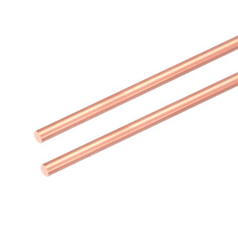 PATIKIL 2Pcs 99.99% Pure Copper Round Rod, 2.6mm / 0.1" Dia 10.2" Length Bare Copper cu Metal Rod Lathe Bar Stock for DIY Metal Craft Hobbies Gardening Industry Decoration in Saudi Arabia