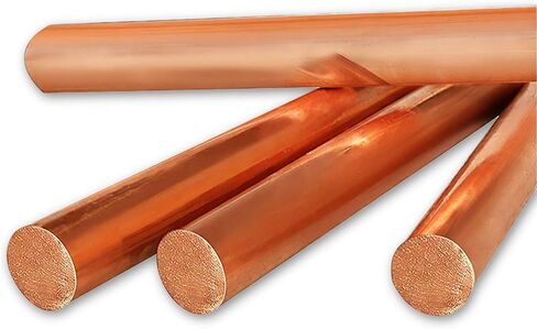 TEN-HIGH Red Copper Rod 99.9% T2 Pure Cu Metal Solid Round Bar, Sticks for DIY Craft Metalworking, Diameter 6mm Length 1000mm in Saudi Arabia