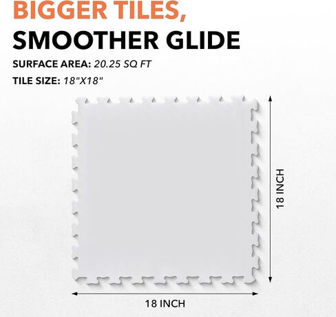 ACE HOCKEY Hockey Tiles - 20 sqft Off-Ice Training for Stickhandling & Shooting - 9-Pack Durable Interlocking HDPE Dryland Hockey Practice Surface for At-Home, Backyard, Garage, Synthetic Ice Mat in Kuwait